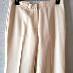 Cream Work pants, silk, made in France